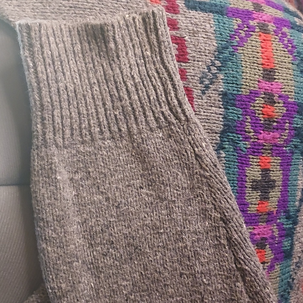 Fairisle Heather Gray Sweater by CHAPS - Picture 8 of 9